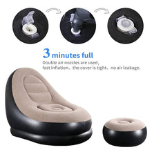 Inflatable Sofa Lounge Chair Air Sofa Indoor Leisure Couch For Home Office Rest Inflated Recliners Portable Deck Chair For Outdoor Travel Camping Picnic.